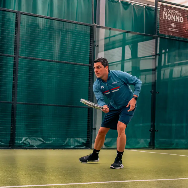Stefano Bellezza responsabile corsi ed eventi padel in campo